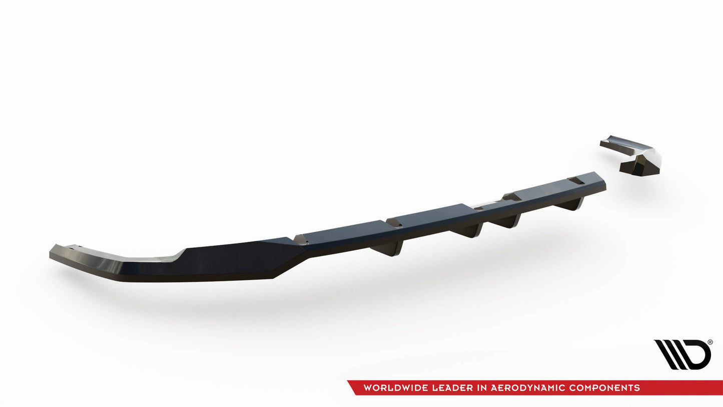 Maxton Mittlerer Diffusor Heck Ansatz DTM Look für Hyundai Kona N-Line Mk2 schwarz Hochglanz
