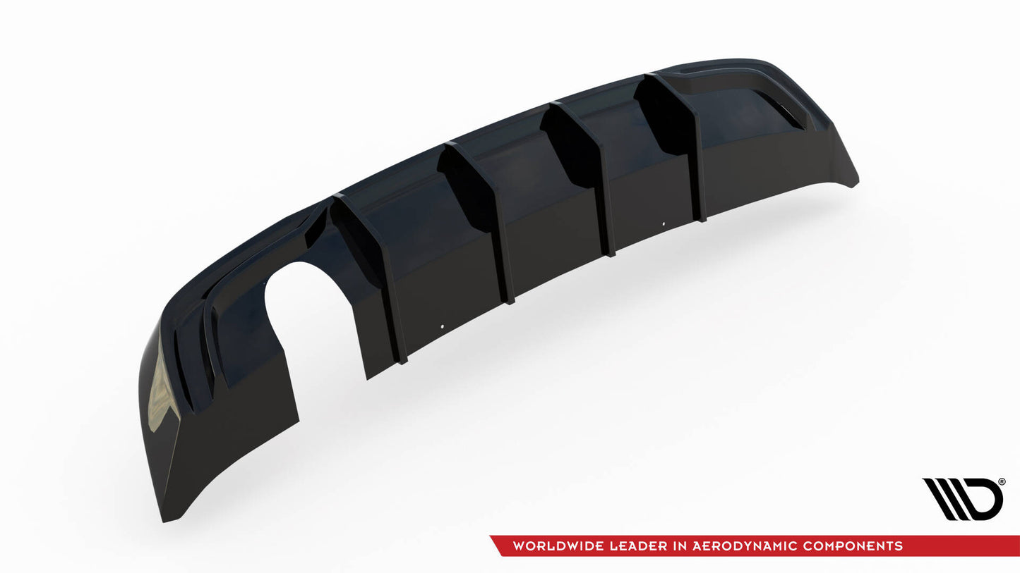 Maxton Diffusor Heck Ansatz für Audi A3 Sportback 8V Facelift (Version mit einseitigem Auspuffrohr)