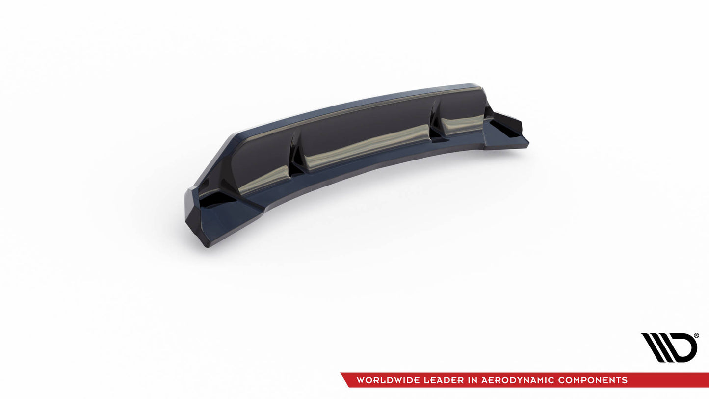 Maxton Mittlerer Diffusor Heck Ansatz DTM Look für BMW X3 M-Paket G01 Facelift schwarz Hochglanz