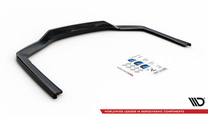 Maxton Hinten Splitter (mit einem vertikalem balken) V.1 BMW 7 M-Paket G11 Facelift schwarz Hochglanz