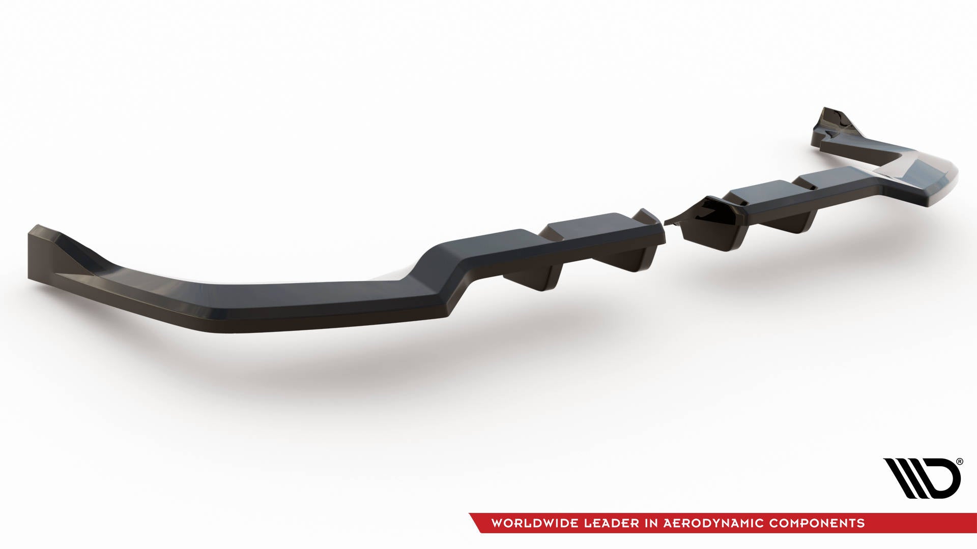 Maxton Mittlerer Diffusor Heck Ansatz DTM Look für V.2 Honda Civic Type-R Mk 11 schwarz Hochglanz