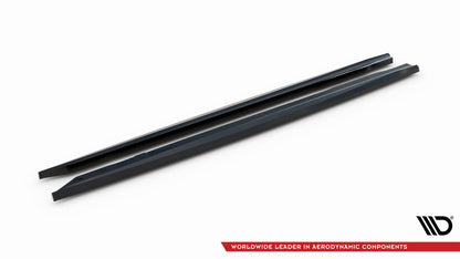 Maxton Seitenschweller Ansatz für BMW 3er GT M-Paket F34 schwarz Hochglanz