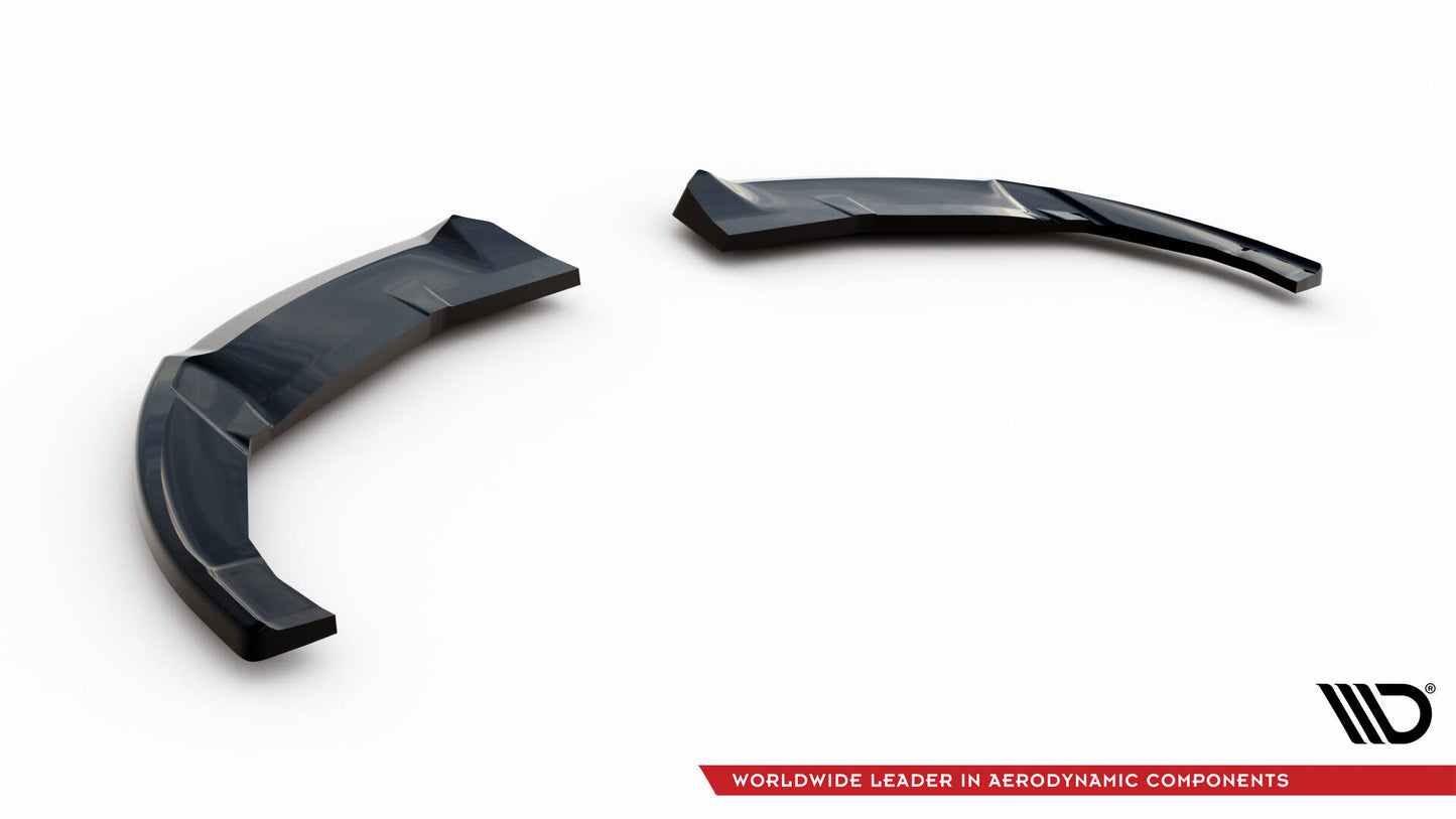 Maxton Heck Ansatz Flaps Diffusor für Honda Civic Hatchback Mk9 schwarz Hochglanz