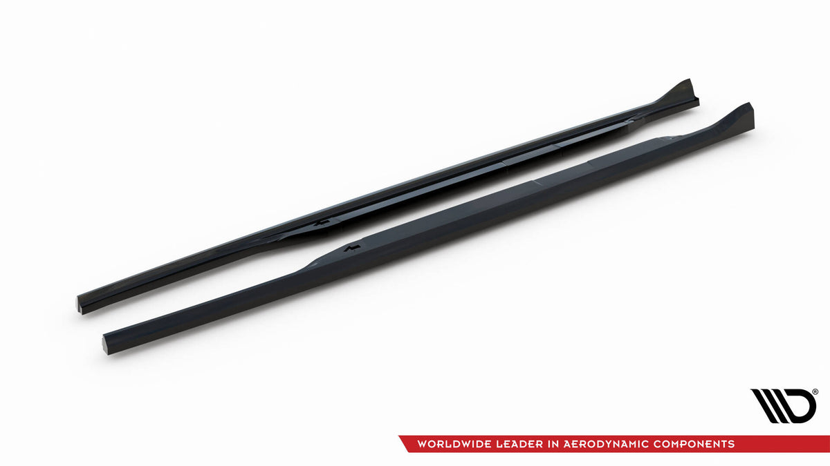 Maxton Seitenschweller Ansatz für Land Rover Range Rover Evoque HSE Dynamic Mk1 Facelift schwarz Hochglanz