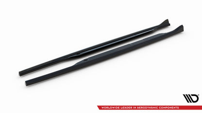 Maxton Seitenschweller Ansatz für Land Rover Range Rover Evoque HSE Dynamic Mk1 Facelift schwarz Hochglanz