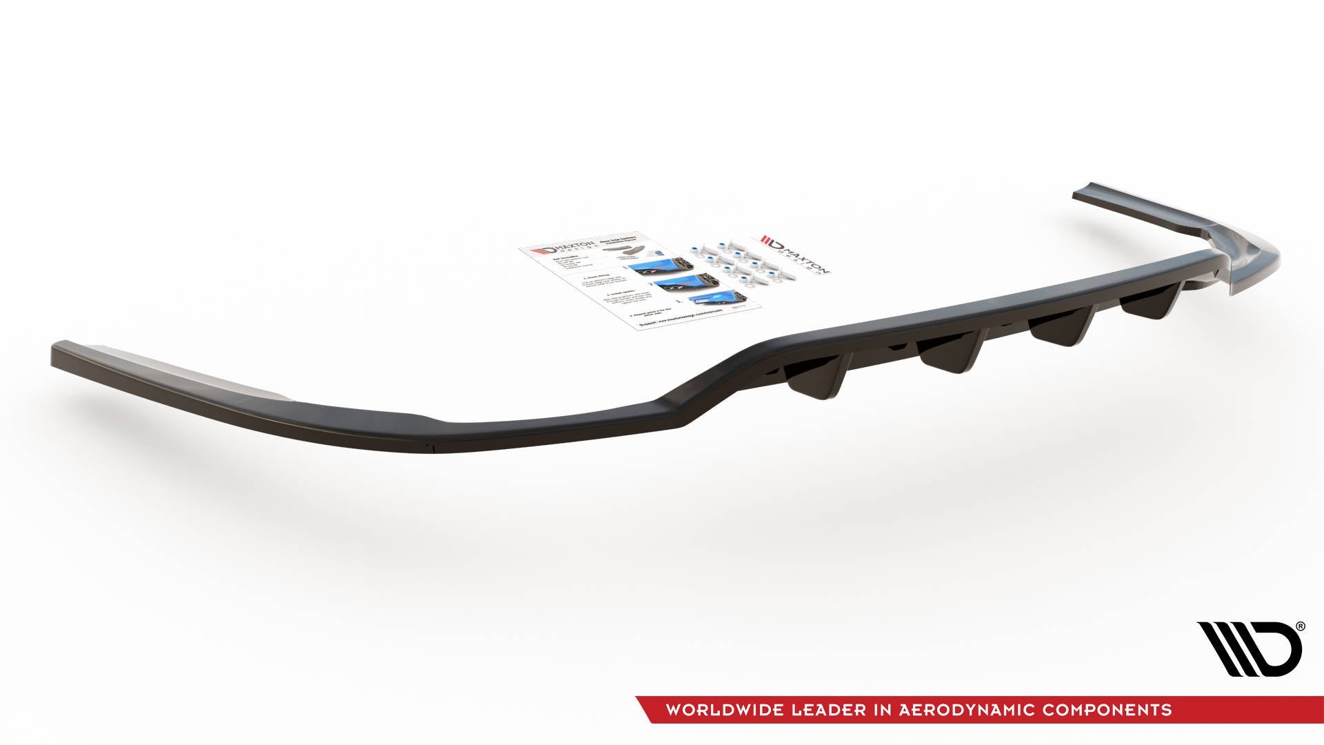 Maxton Mittlerer Diffusor Heck Ansatz DTM Look für Dodge Charger RT Mk7 Facelift schwarz Hochglanz