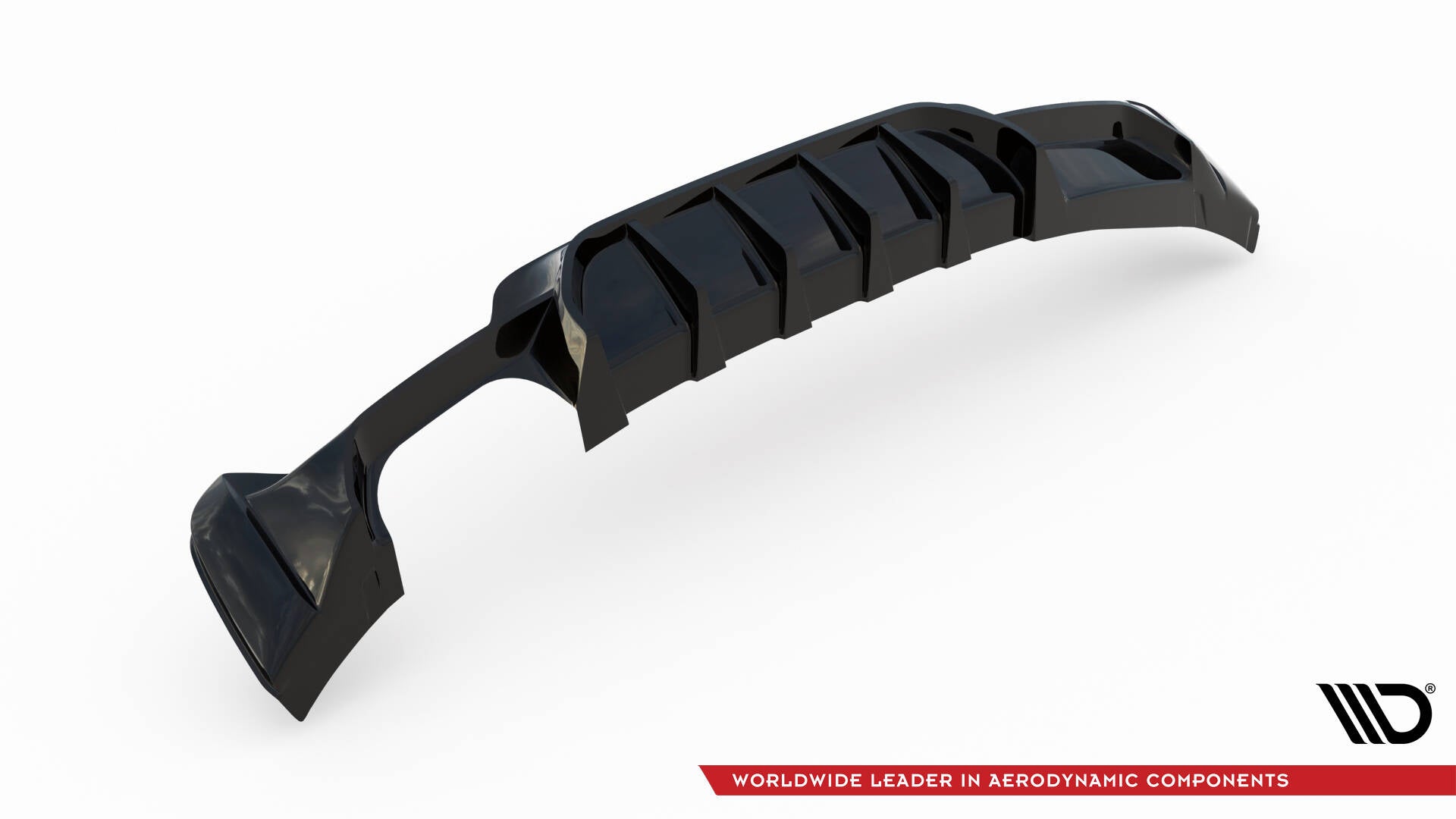 Maxton Diffusor Heck Ansatz für BMW 4er Coupe / Gran Coupe / Cabrio M-Paket F32 / F36 / F33 (Version mit einseitigem Auspuff)