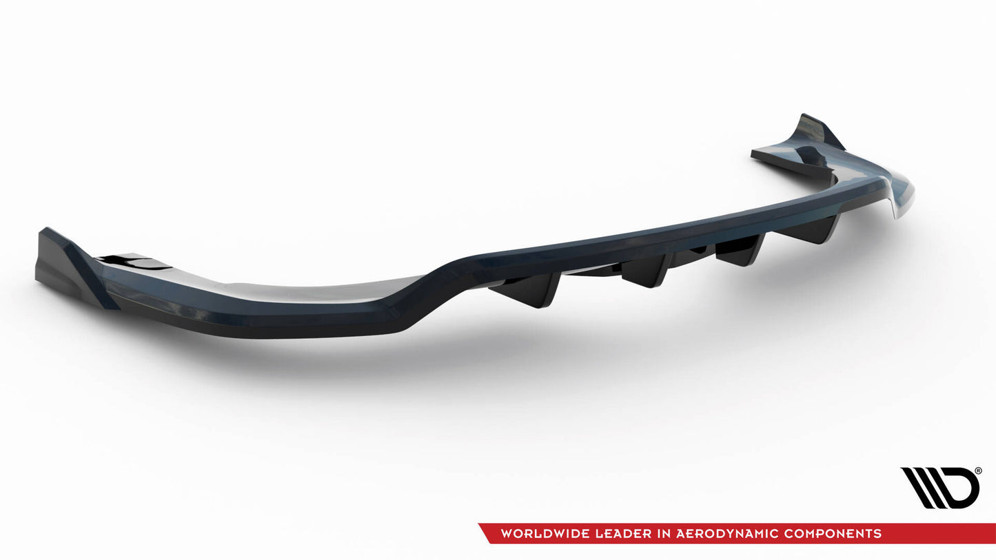 Maxton Mittlerer Diffusor Heck Ansatz DTM Look für BMW X5 M-Paket F15 schwarz Hochglanz
