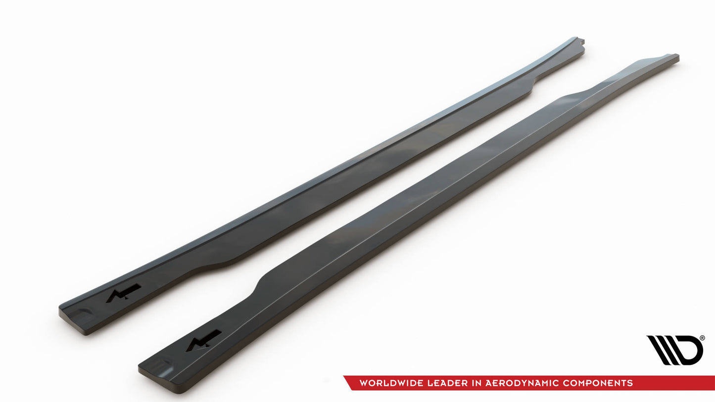 Maxton Seitenschweller Ansatz für Kia EV6 GT-Line Mk1 schwarz Hochglanz