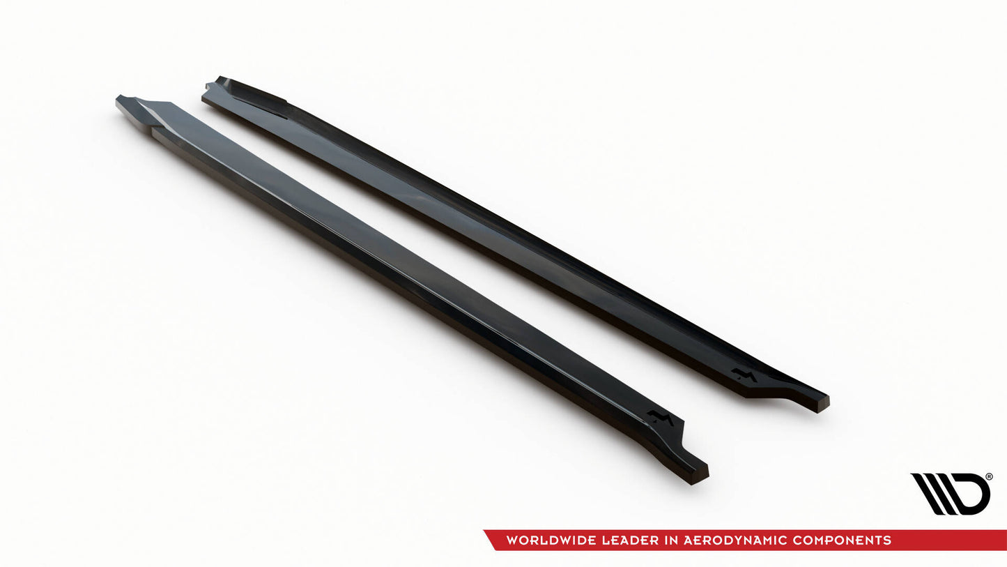 Maxton Seitenschweller Ansatz für Porsche 911 992 GT3 schwarz Hochglanz