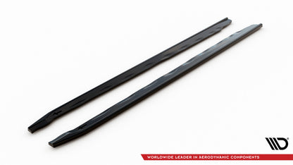 Maxton Seitenschweller Ansatz für BMW M135i M-Performance F40 schwarz Hochglanz