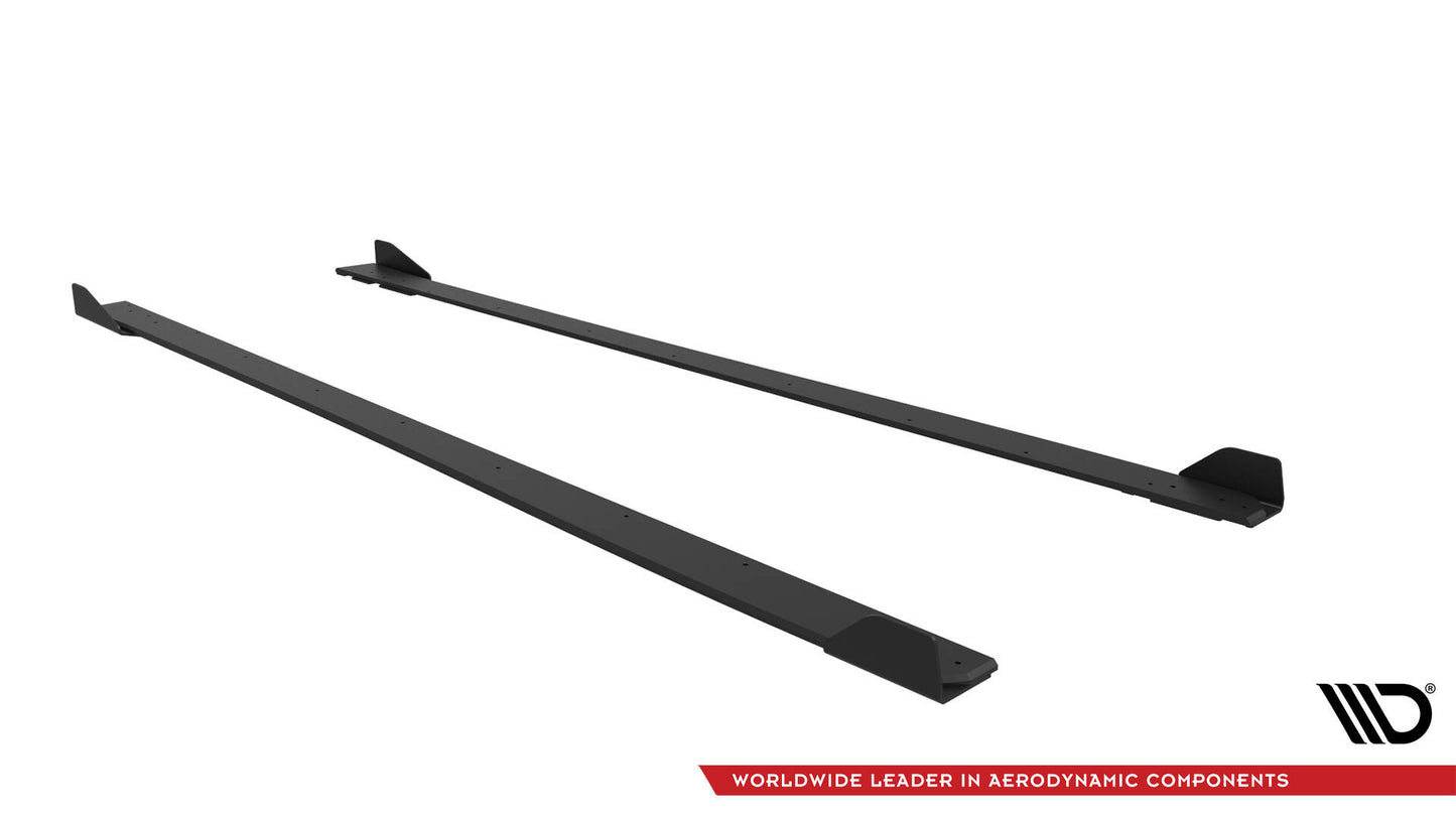 Maxton Street Pro Seitenschweller Ansatz für V.1 für + Flaps BMW M2 G87 schwarz Hochglanz
