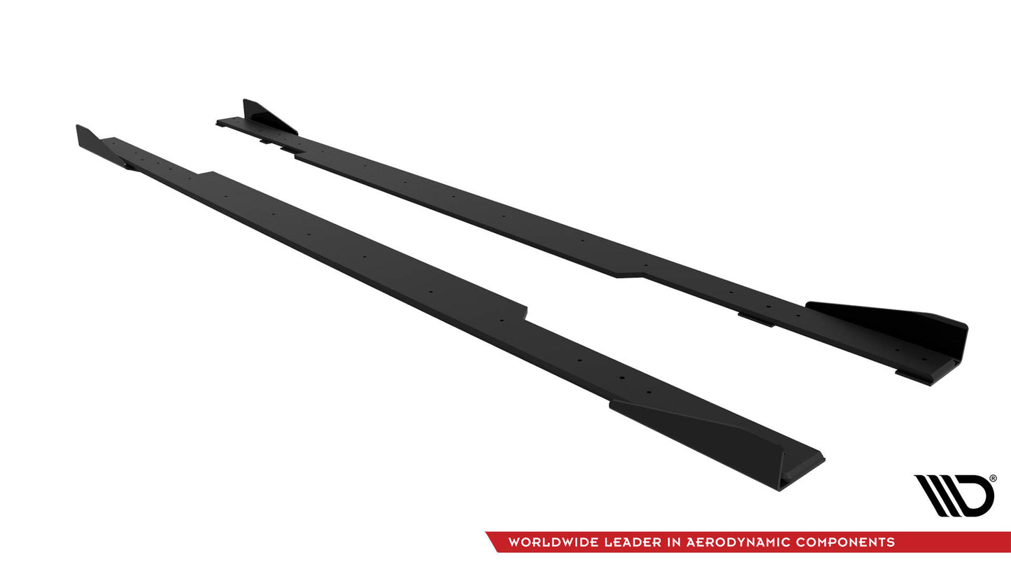Maxton Street Pro Seitenschweller Ansatz für + Flaps BMW 2 Coupe G42 schwarz Hochglanz