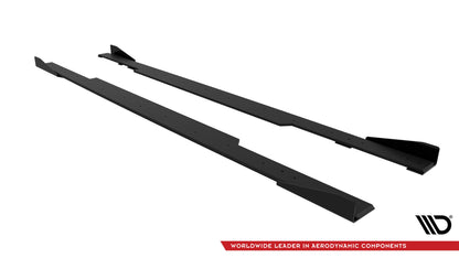 Maxton Street Pro Seitenschweller Ansatz für + Flaps BMW 2 Coupe G42 schwarz Hochglanz