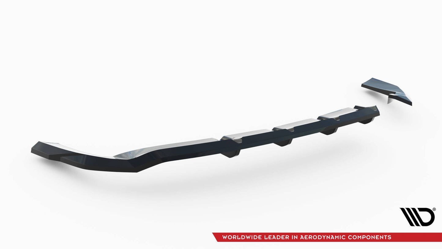 Maxton Mittlerer Diffusor Heck Ansatz DTM Look für Hyundai Tucson N-Line Mk4 schwarz Hochglanz