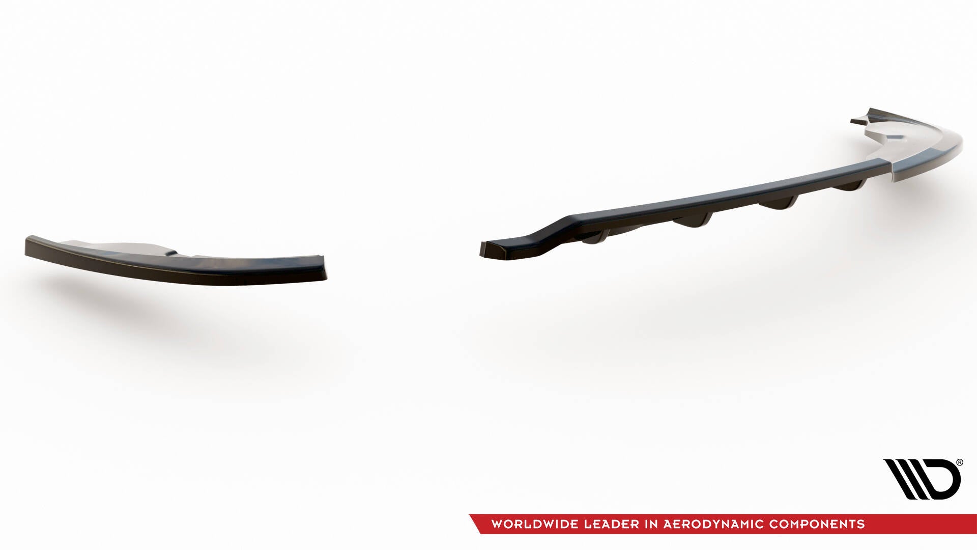 Maxton Mittlerer Diffusor Heck Ansatz DTM Look für BMW 1er E81 Facelift schwarz Hochglanz