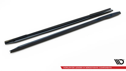 Maxton Seitenschweller Ansatz für V.1 für BMW M2 G87 schwarz Hochglanz