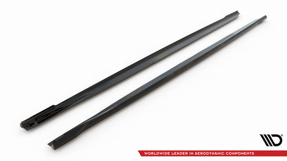 Maxton Seitenschweller Ansatz für V.2 für BMW 7 G11 M-Paket Facelift schwarz Hochglanz