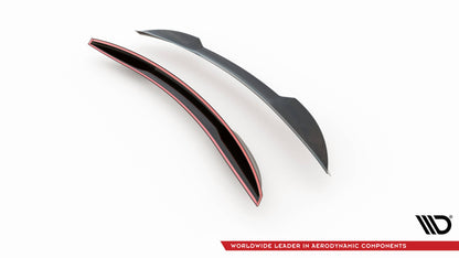 Maxton Spoiler CAP für 3D Audi A8 / A8 S-Line / S8 D5 schwarz Hochglanz