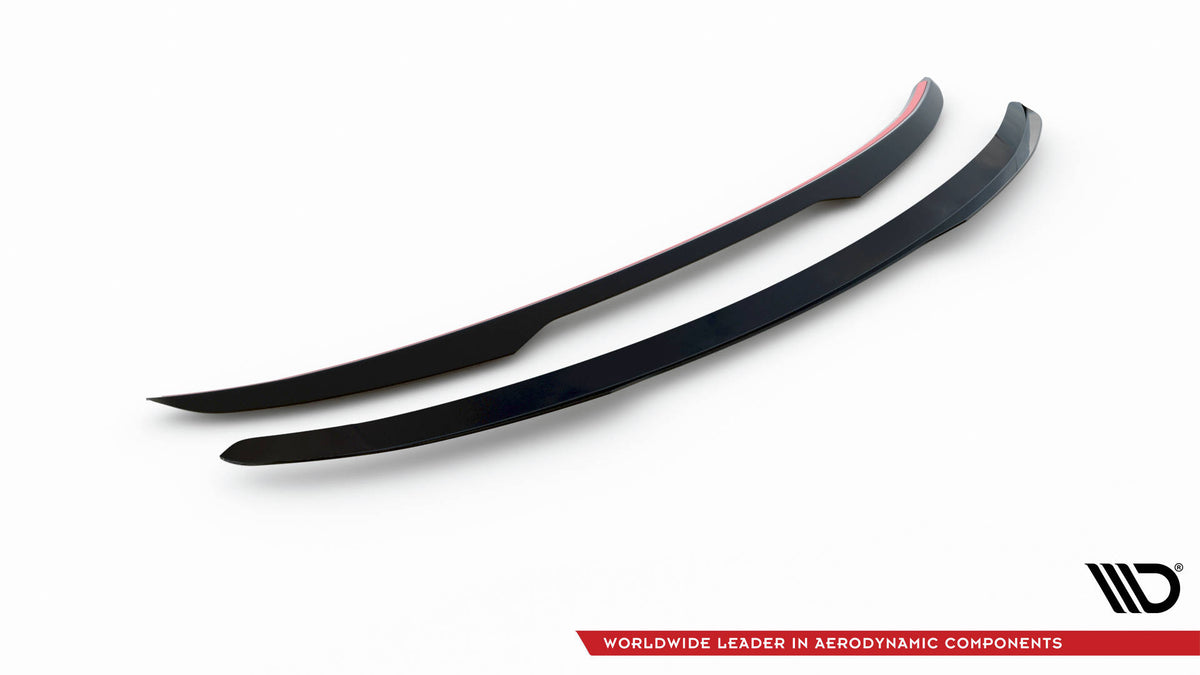 Maxton Niedriger Spoiler CAP für Kia EV6 GT-Line Mk1 schwarz Hochglanz