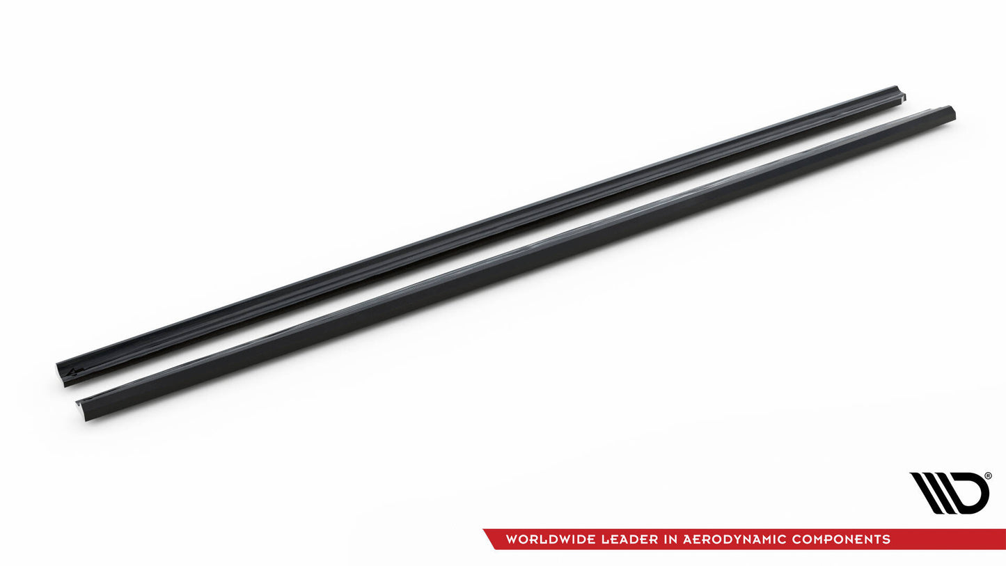Maxton Seitenschweller Ansatz für Citroen Jumpy l2 /l3 Mk3 schwarz Hochglanz