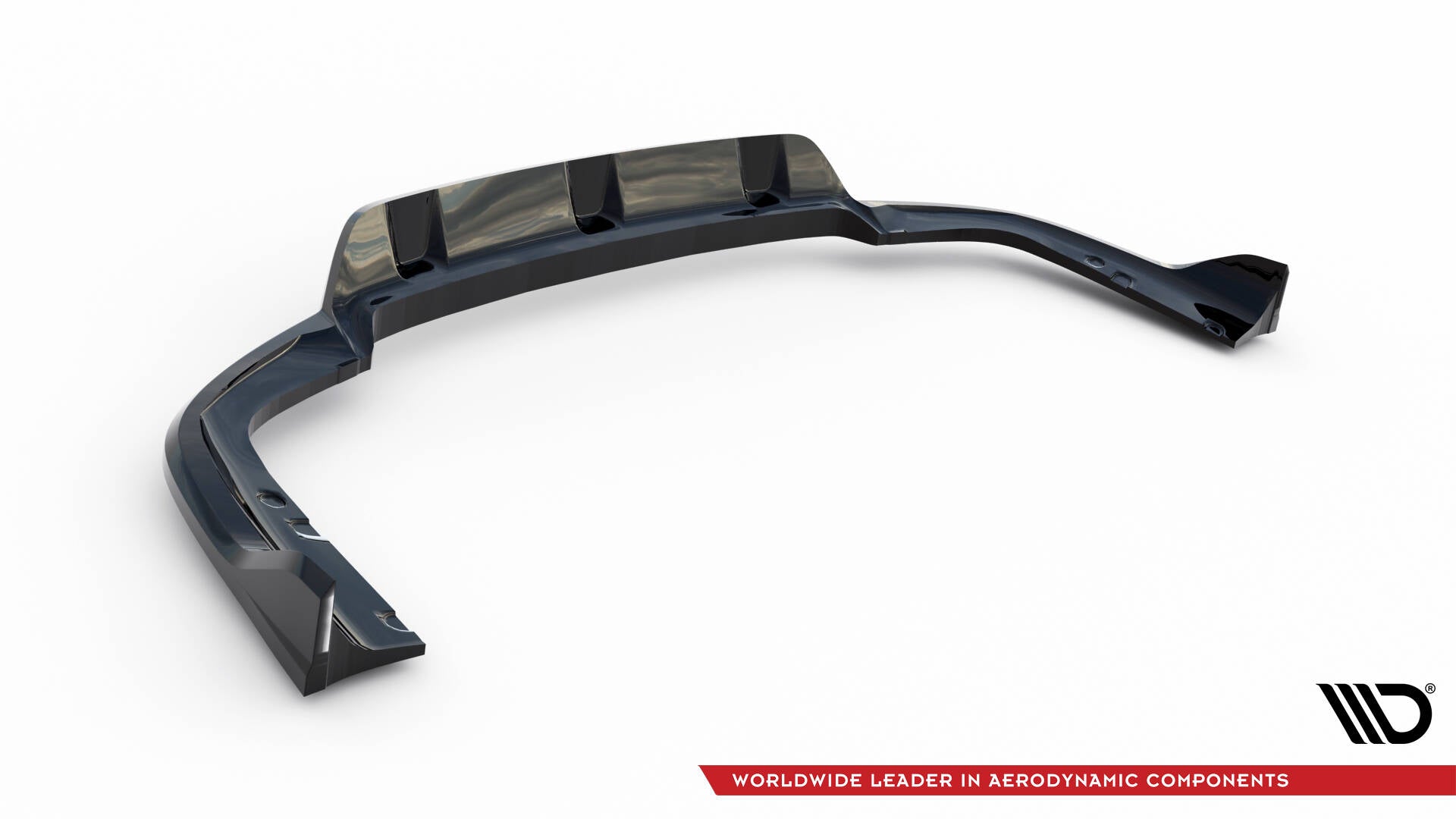 Maxton Mittlerer Diffusor Heck Ansatz DTM Look für V.2 BMW X6 M-Paket G06 Facelift schwarz Hochglanz