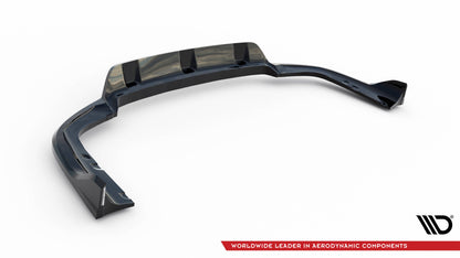 Maxton Mittlerer Diffusor Heck Ansatz DTM Look für V.2 BMW X6 M-Paket G06 Facelift schwarz Hochglanz