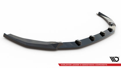 Maxton Front Ansatz V.2 für Audi RS4 B9 Facelift schwarz Hochglanz