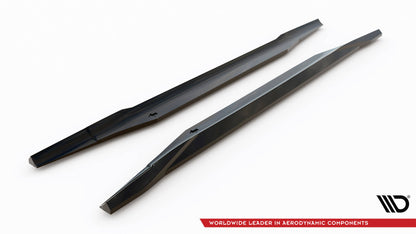 Maxton Seitenschweller Ansatz für Ford Kuga ST Mk1 schwarz Hochglanz