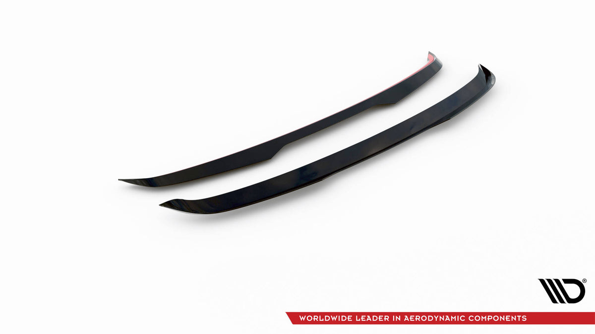 Maxton Spoiler CAP für Audi A3 Sportback 8Y schwarz Hochglanz