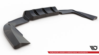 Maxton Mittlerer Diffusor Heck Ansatz DTM Look für Land Rover Range Rover Sport SVR Mk2 schwarz Hochglanz