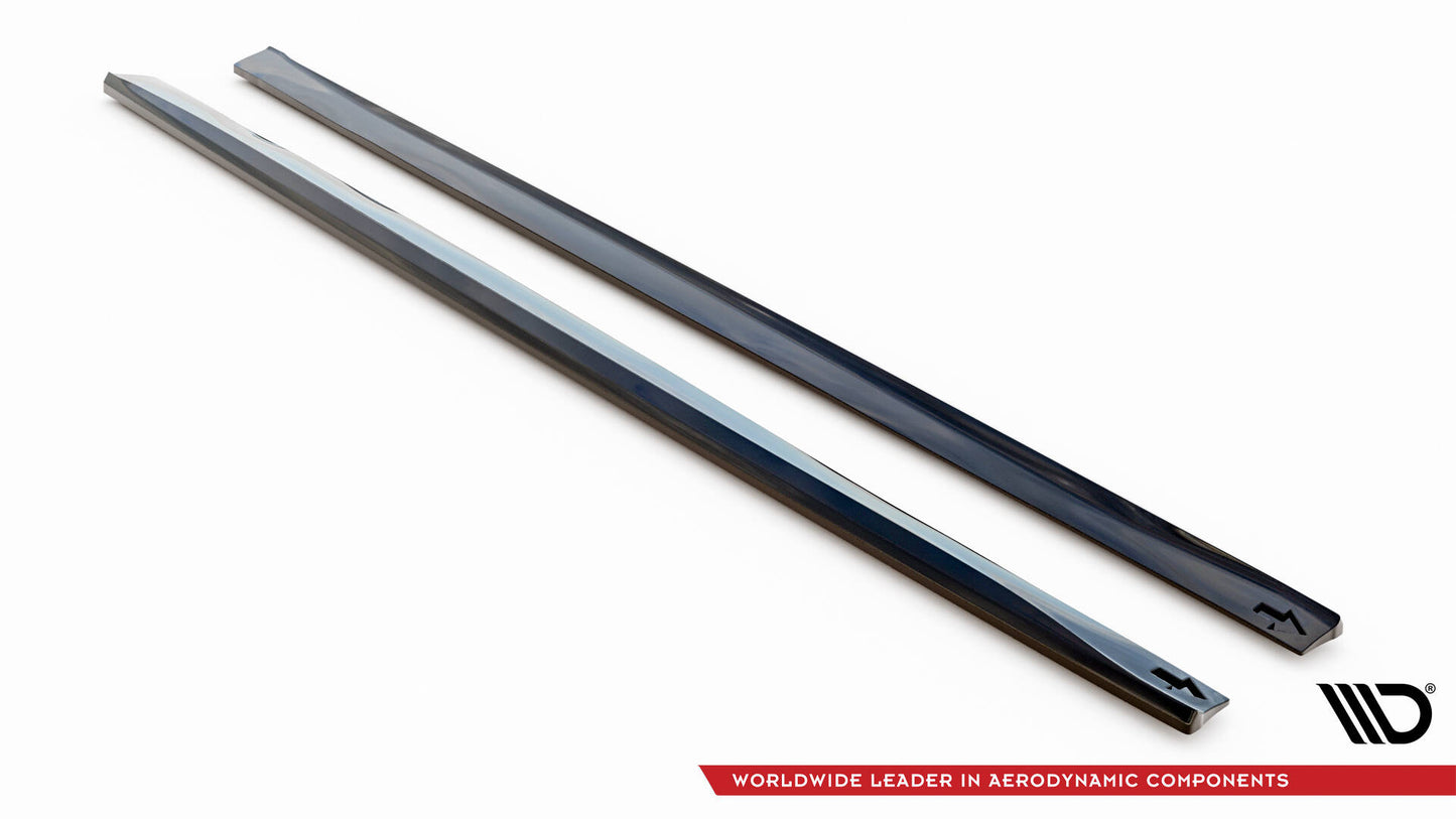 Maxton Seitenschweller Ansatz für V.3 für BMW 4er Coupe / Gran Coupe / Cabrio M-Paket F32 / F36 / F33 schwarz Hochglanz