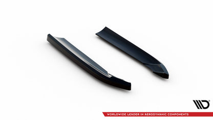 Maxton Heck Ansatz Flaps Diffusor V.2 für Audi A7 S-Line C7 schwarz Hochglanz