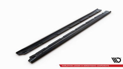 Maxton Seitenschweller Ansatz für Hyundai I20 Mk2 Facelift schwarz Hochglanz