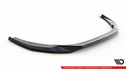 Maxton Front Ansatz V.1 für Audi RS4 B9 Facelift schwarz Hochglanz