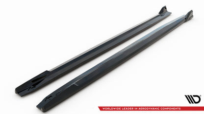Maxton Seitenschweller Ansatz für V.2 für BMW X5 M-Paket G05 schwarz Hochglanz