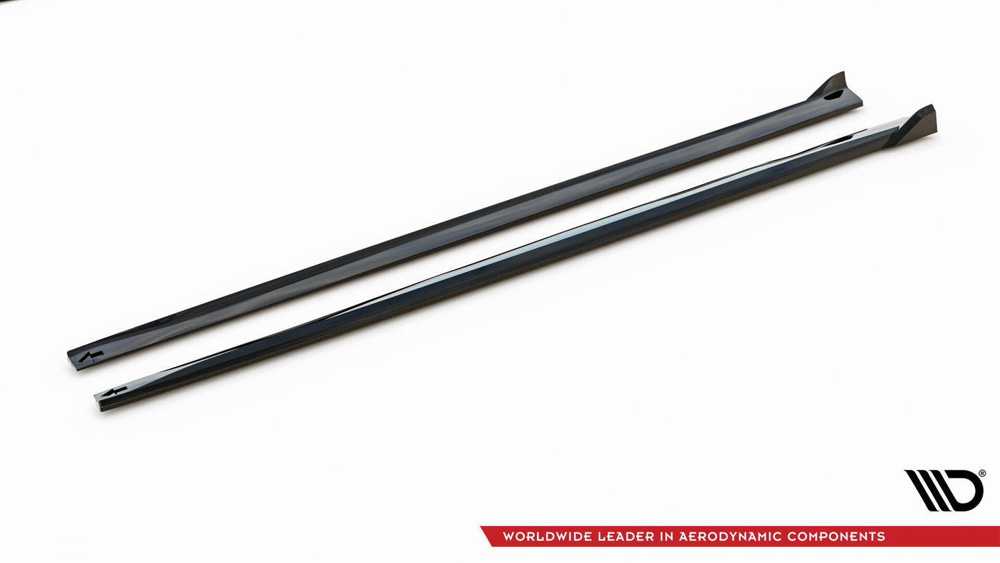 Maxton Seitenschweller Ansatz für V.2 für BMW 4er Coupe / Gran Coupe / Cabrio M-Paket F32 / F36 / F33 schwarz Hochglanz