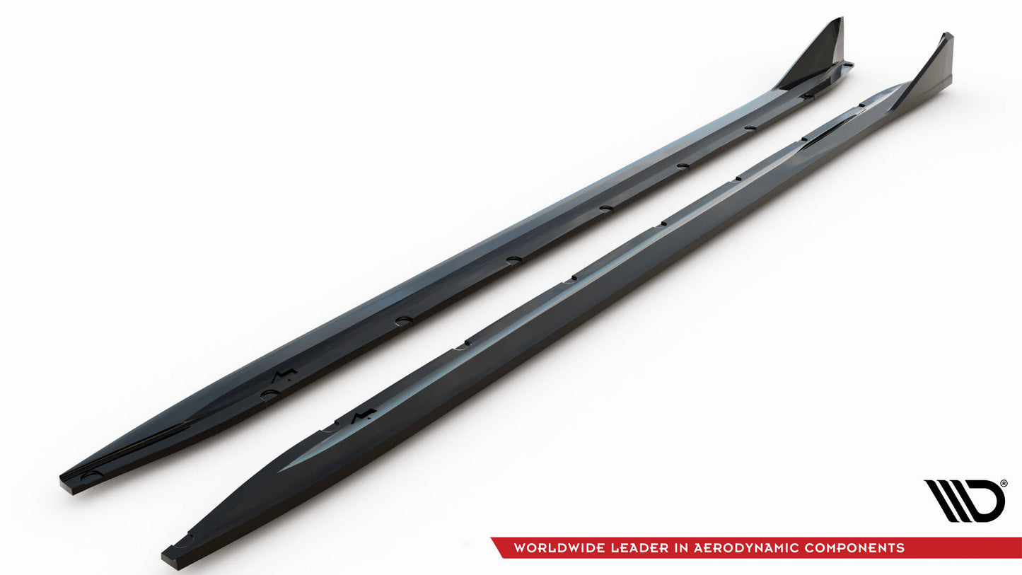 Maxton Seitenschweller Ansatz für V.3 für CSL Look BMW M4 G82 schwarz Hochglanz