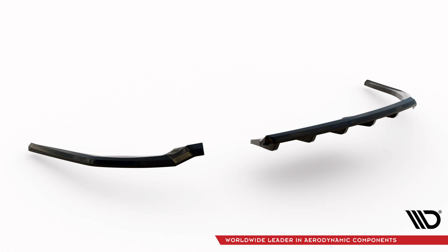 Maxton Mittlerer Diffusor Heck Ansatz DTM Look für Jaguar XE X760 Facelift schwarz Hochglanz