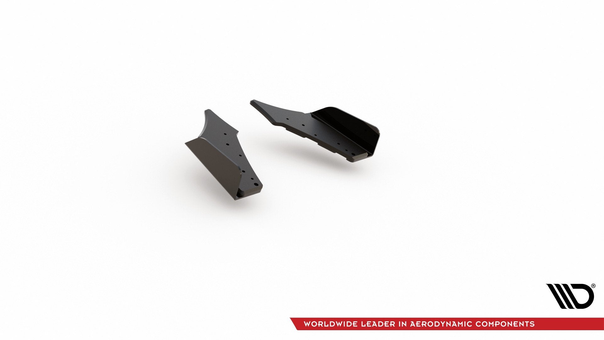 Maxton Robuste Racing Heck Ansatz Flaps Diffusor +Flaps für Ford Focus ST Mk4 schwarz Hochglanz