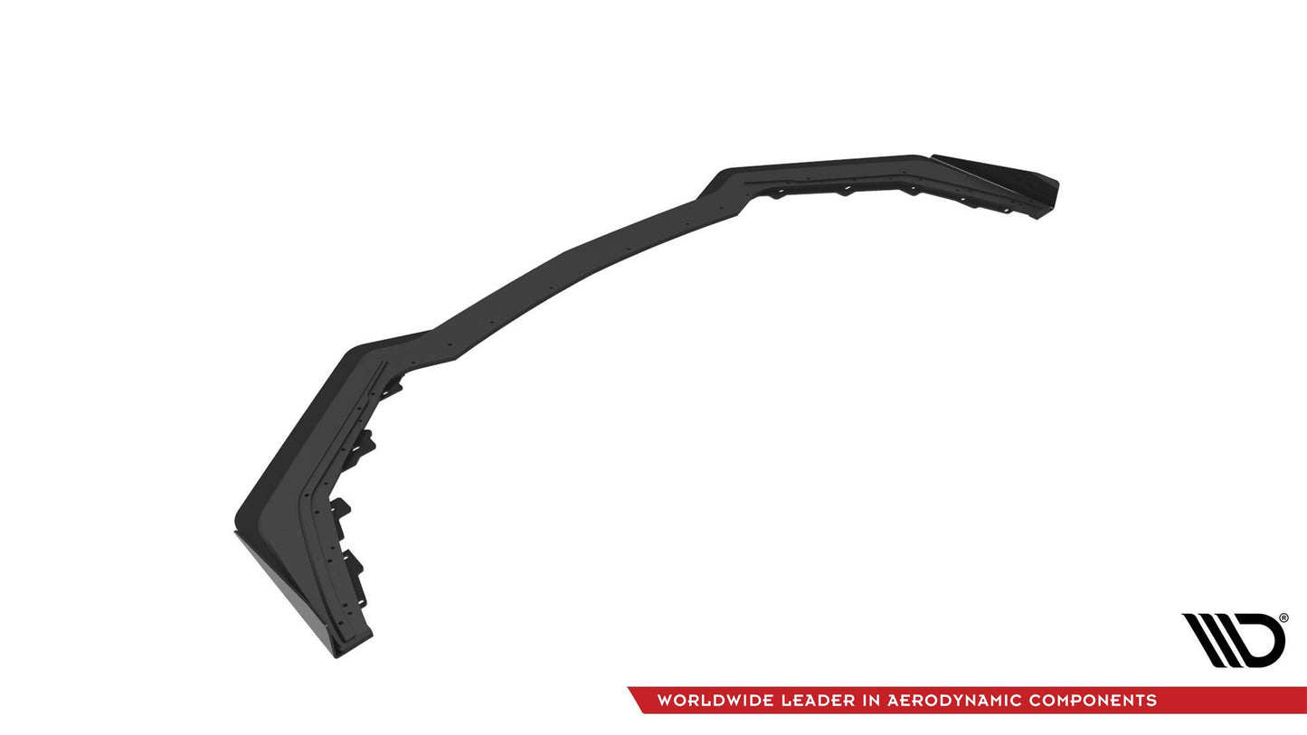 Maxton Street Pro Front Ansatz für V.1 für  + Flaps Ford Mustang GT Mk6 Facelift schwarz Hochglanz