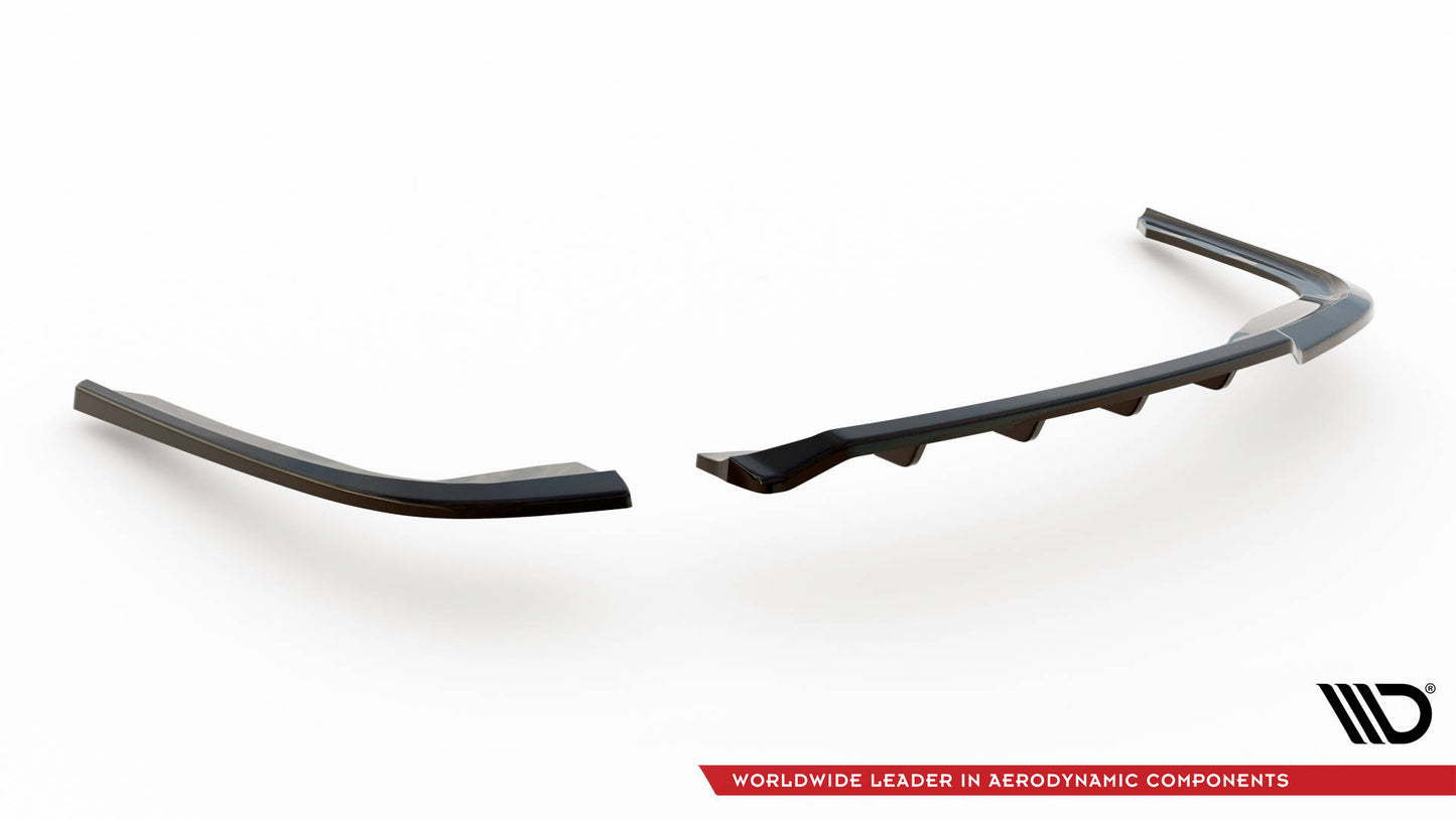 Maxton Mittlerer Diffusor Heck Ansatz DTM Look für BMW 3er GT F34 schwarz Hochglanz