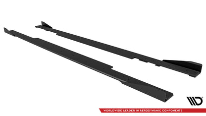 Maxton Street Pro Seitenschweller Ansatz für + Flaps BMW 2 Coupe G42 schwarz Hochglanz