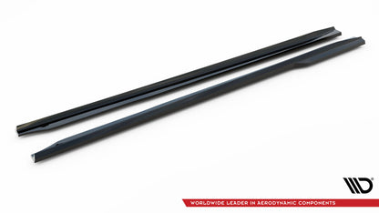 Maxton Seitenschweller Ansatz für V.2 für BMW M2 G87 schwarz Hochglanz
