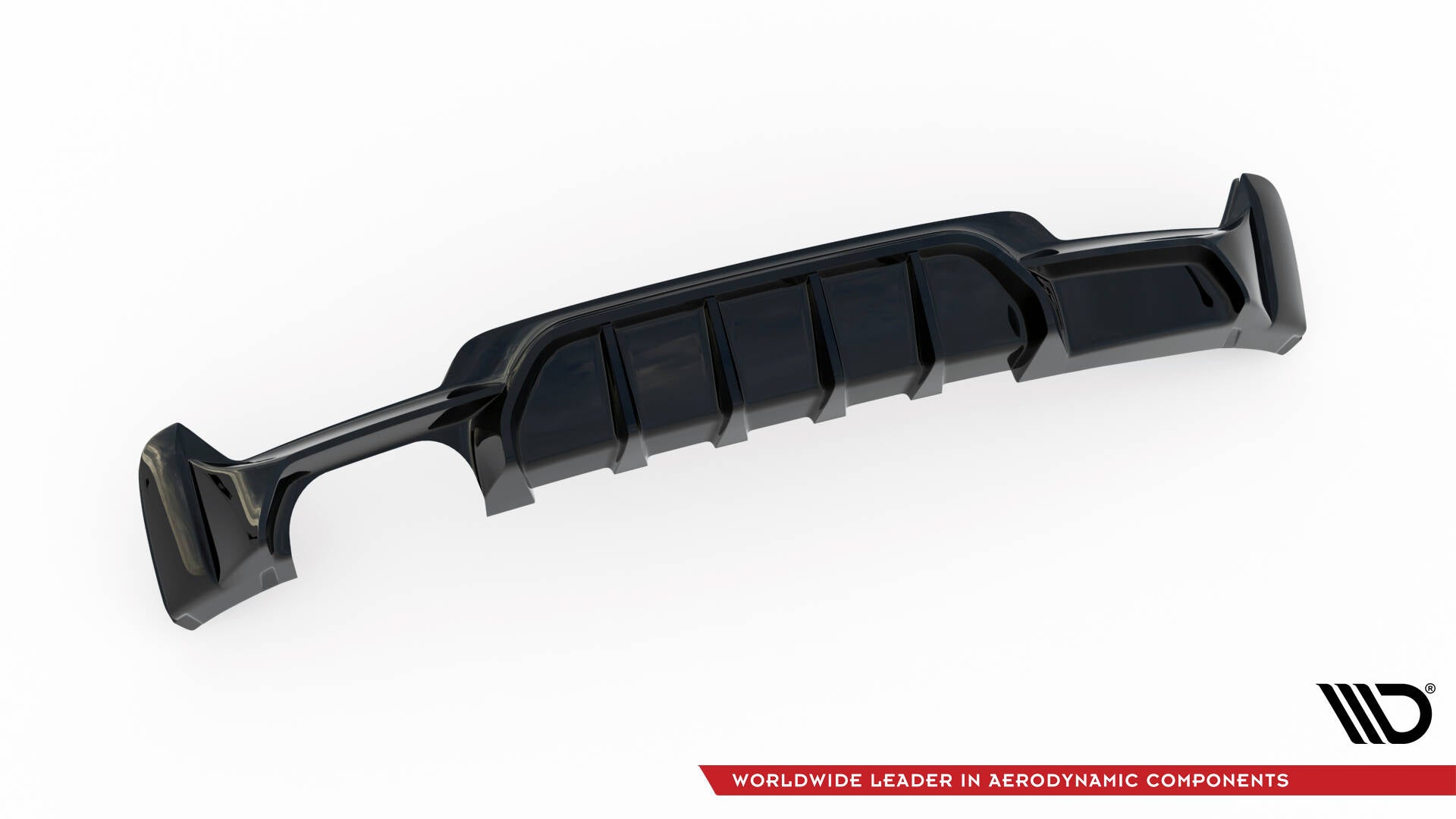 Maxton Diffusor Heck Ansatz für BMW 4er Coupe / Gran Coupe / Cabrio M-Paket F32 / F36 / F33 (Version mit einseitigem Auspuff)