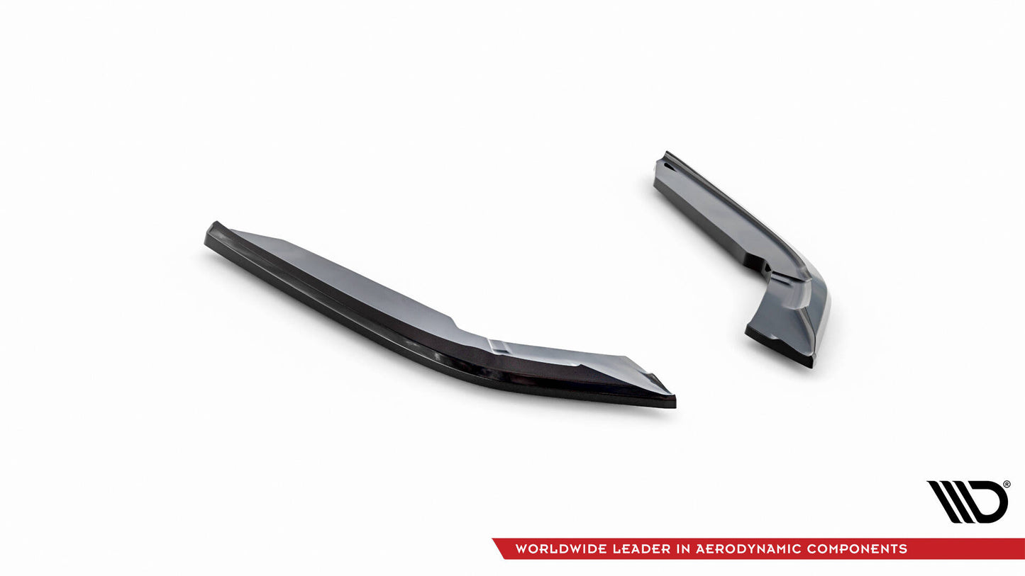Maxton Heck Ansatz Flaps Diffusor V.4 für BMW 4er Coupe M-Paket F32  schwarz Hochglanz