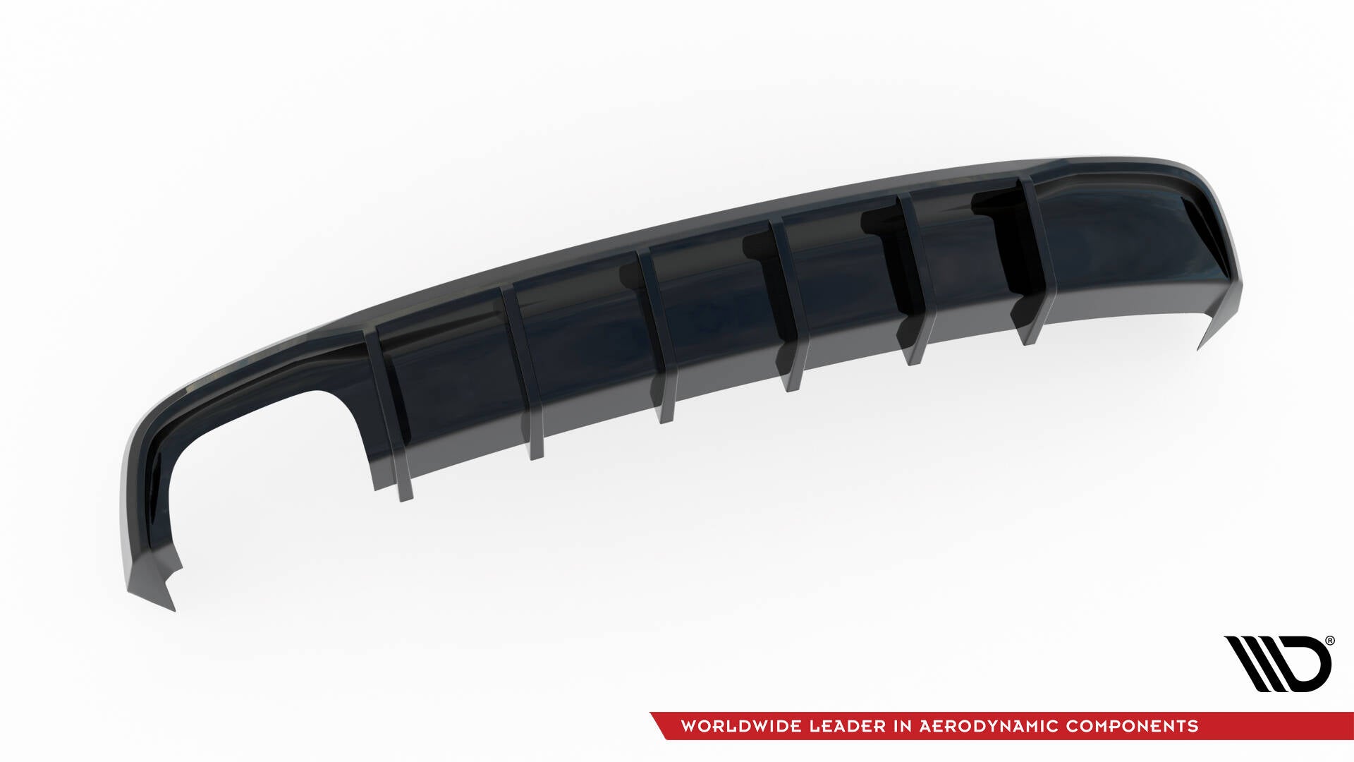Maxton Diffusor Heck Ansatz für Audi A5 S-Line Coupe / Sportback 8T Facelift (Einseitige Doppelauspuffversion)