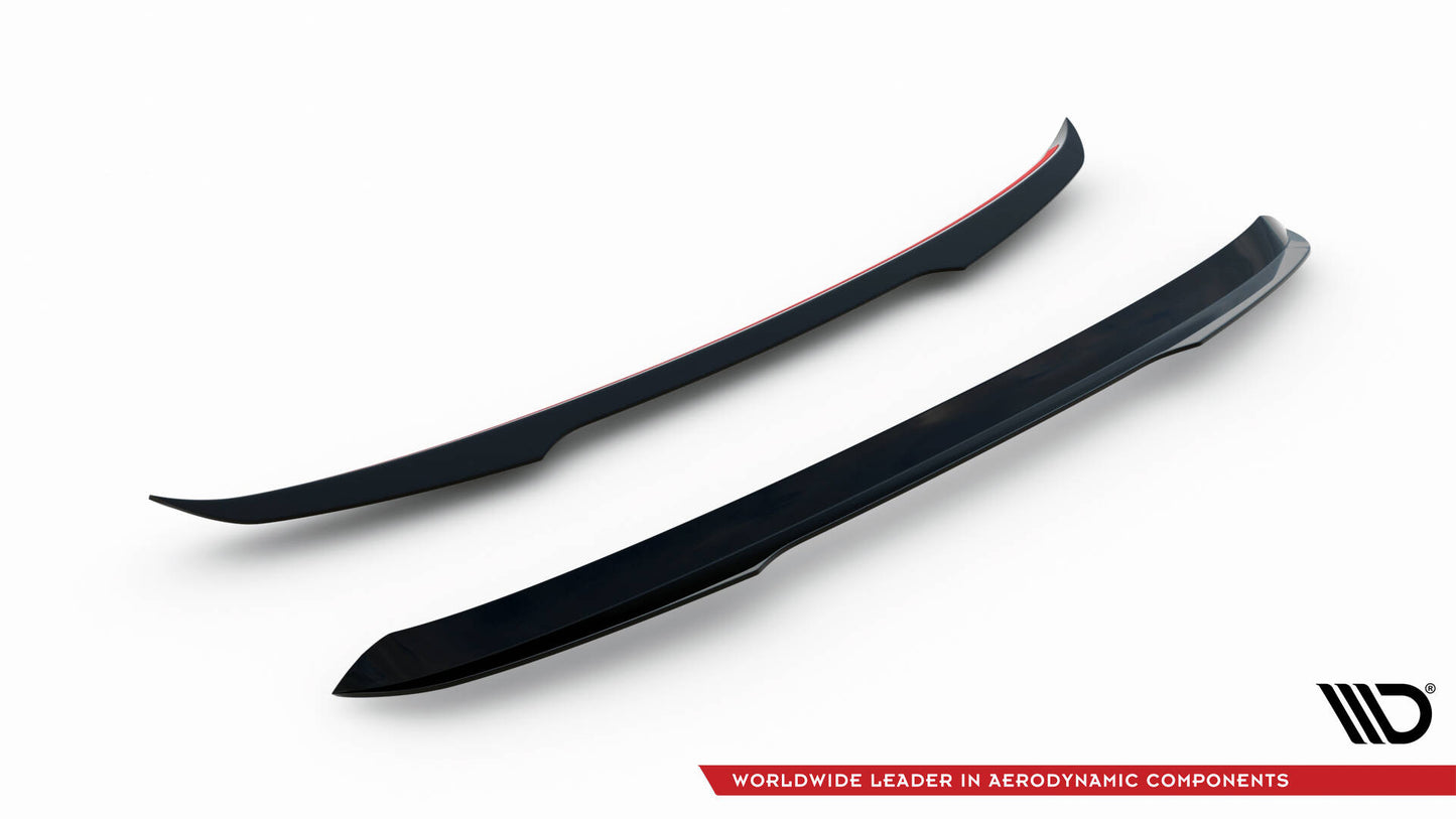 Maxton Spoiler CAP für Audi A4 S-Line / S4 Avant B8 Facelift schwarz Hochglanz