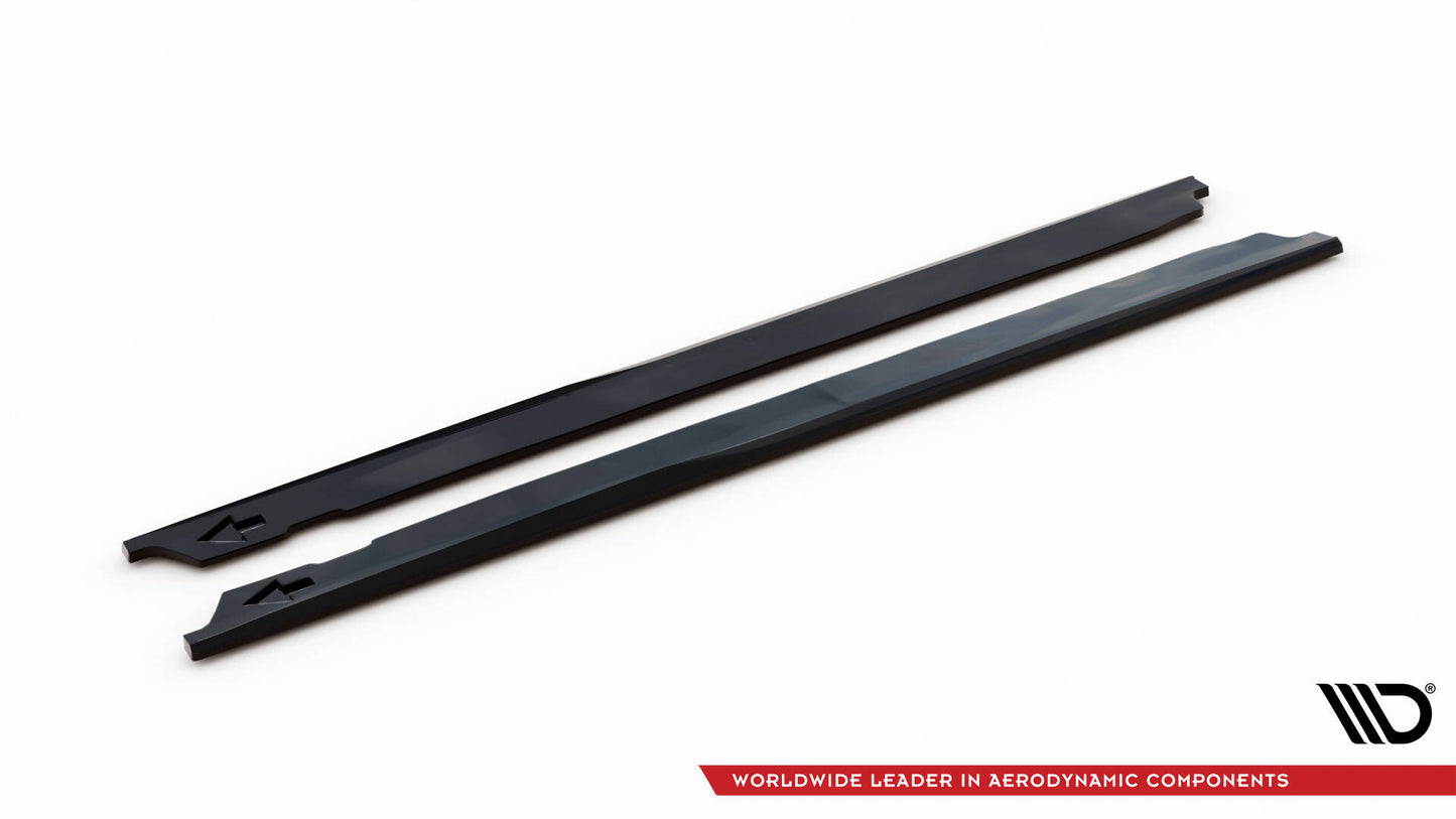 Maxton Seitenschweller Ansatz für Ford Transit Connect Mk2 Facelift schwarz Hochglanz