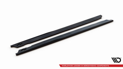Maxton Seitenschweller Ansatz für Ford Transit Connect Mk2 Facelift schwarz Hochglanz